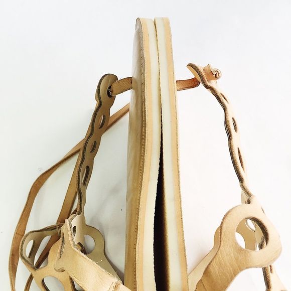 Dolce Vita Jorell Tan Leather Ankle Wrap Sandal 8 - Picture 6 of 8